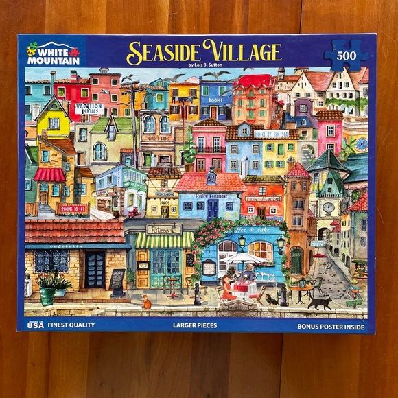 White Mountain Seaside Village Puzzle - Larger Pieces Colorful 500 Pieces - Picture 7 of 15